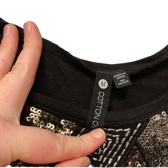 COTTON On embroidered metallic sequin bodycon tank top dress - Picture 5 of 8